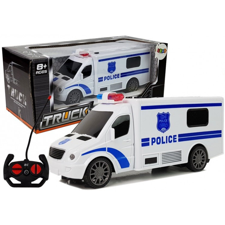 Policajné vozidlo so zvukom a svetlami RC - biele